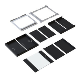 ProCable Patchkast 19 inch | ProCable | 12U | 600 x 600 x 600 mm (Max. 60 kg, Staal, Veiligheidsglas, Inbouwdiepte 600 mm, Voorgemonteerd, Zwart) WGX-1206TS.G1 K000000064 - 5
