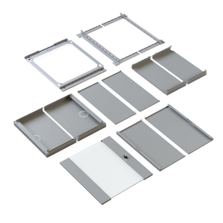 ProCable Patchkast 19 inch | ProCable | 15U | 600 x 600 x 766 mm (Max. 60 kg, Staal, Veiligheidsglas, Inbouwdiepte 600 mm, Voorgemonteerd, Grijs) WGX-1506GR.G1 K000000065 - 5