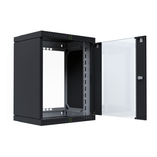 ProCable Patchkast 19 inch | ProCable | 15U | 600 x 600 x 766 mm (Max. 60 kg, Staal, Veiligheidsglas, Inbouwdiepte 600 mm, Voorgemonteerd, Zwart) WGX-1506TS.G1 K000000066 - 2
