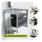 ProCable Patchkast 19 inch | ProCable | 15U | 600 x 600 x 766 mm (Max. 60 kg, Staal, Veiligheidsglas, Inbouwdiepte 600 mm, Voorgemonteerd, Zwart) WGX-1506TS.G1 K000000066 - 9
