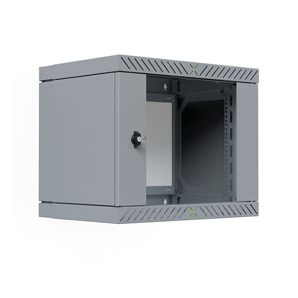 ProCable Patchkast 19 inch | ProCable | 9U | 600 x 600 x 500 mm (Max. 60 kg, Staal, Veiligheidsglas, Inbouwdiepte 600 mm, Voorgemonteerd, Grijs) WGX-0906GR.G1 K000000061 - 1