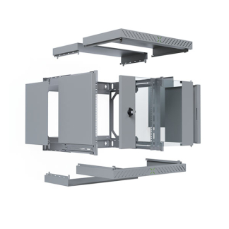 ProCable Patchkast 19 inch | ProCable | 9U | 600 x 600 x 500 mm (Max. 60 kg, Staal, Veiligheidsglas, Inbouwdiepte 600 mm, Voorgemonteerd, Grijs) WGX-0906GR.G1 K000000061 - 3