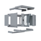 ProCable Patchkast 19 inch | ProCable | 9U | 600 x 600 x 500 mm (Max. 60 kg, Staal, Veiligheidsglas, Inbouwdiepte 600 mm, Voorgemonteerd, Grijs) WGX-0906GR.G1 K000000061 - 3