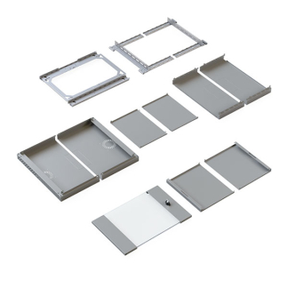 ProCable Patchkast 19 inch | ProCable | 9U | 600 x 600 x 500 mm (Max. 60 kg, Staal, Veiligheidsglas, Inbouwdiepte 600 mm, Voorgemonteerd, Grijs) WGX-0906GR.G1 K000000061 - 5