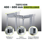 ProCable Patchkast 19 inch | ProCable | 9U | 600 x 600 x 500 mm (Max. 60 kg, Staal, Veiligheidsglas, Inbouwdiepte 600 mm, Voorgemonteerd, Grijs) WGX-0906GR.G1 K000000061 - 8
