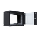ProCable Patchkast 19 inch | ProCable | 9U | 600 x 600 x 500 mm (Max. 60 kg, Staal, Veiligheidsglas, Inbouwdiepte 600 mm, Voorgemonteerd, Zwart) WGX-0906TS.G1 K000000062 - 2