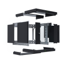 ProCable Patchkast 19 inch | ProCable | 9U | 600 x 600 x 500 mm (Max. 60 kg, Staal, Veiligheidsglas, Inbouwdiepte 600 mm, Voorgemonteerd, Zwart) WGX-0906TS.G1 K000000062 - 3