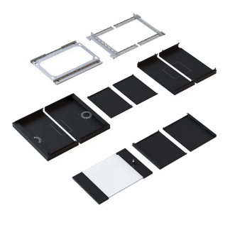 ProCable Patchkast 19 inch | ProCable | 9U | 600 x 600 x 500 mm (Max. 60 kg, Staal, Veiligheidsglas, Inbouwdiepte 600 mm, Voorgemonteerd, Zwart) WGX-0906TS.G1 K000000062 - 5