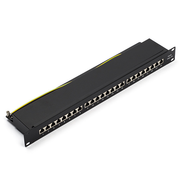 ProCable Patchpaneel | 19 inch | 1U  (Cat6a S/FTP, 24-poorts, Horizontaal, PoE) 37666SW.1M 37666SW1M K090603019 - 1