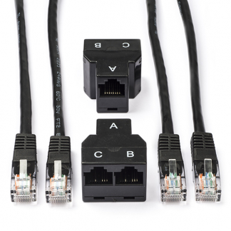 ProCable RJ45 koppelstuk - ProCable (Internet verdubbelaar, Cat5e U/UTP, Ziggo geschikt) 695002300 UTOP K050601002 - 