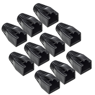 RJ45 tule | ProCable | 10 stuks (Per stuk, Knikbescherming, Cat6a/Cat7, Zwart)