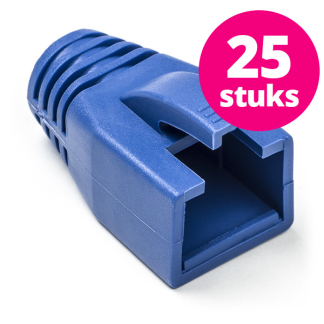 RJ45 tule | ProCable | 25 stuks (Per stuk, Knikbescherming, Cat6a/Cat7, Blauw)