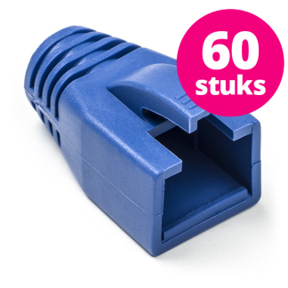 RJ45 tule | ProCable | 60 stuks (Per stuk, Knikbescherming, Cat6a/Cat7, Blauw)