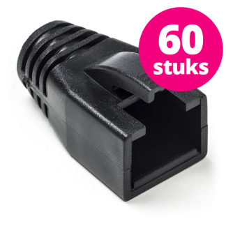 RJ45 tule | ProCable | 60 stuks (Per stuk, Knikbescherming, Cat6a/Cat7, Zwart)