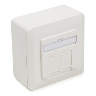 ProCable RJ45 wandcontactdoos | FTP (2 x RJ45, Cat6a/Cat7, Verticaal, Opbouw) ET-25133AV5-R A101302005 - 1
