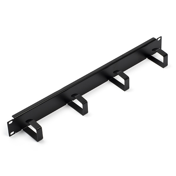 ProCable Rangeerpaneel | 19 inch | 1U (4-voudige haken, Zwart) 699995TS K090603023 - 1