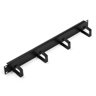 ProCable Rangeerpaneel | 19 inch | 1U (4-voudige haken, Zwart) 699995TS K090603023 - 1