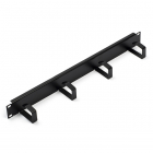 Rangeerpaneel | 19 inch | 1U (4-voudige haken, Zwart)