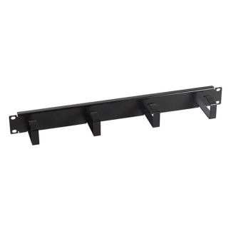 ProCable Rangeerpaneel | 19 inch | 1U (4-voudige haken, Zwart) 699995TS K090603023 - 2