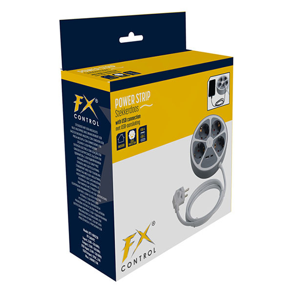 ProCable Stekkerdoos 4-voudig | ProCable | 1.5 meter (USB A poort, USB C poort, Grijs) KT1000250 K170105995 - 2