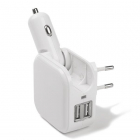 ProCable USB oplader - ProCable - 2 poorten (2.1A, USB A, Autolader, Wit) EY-SL-608 A120300018 ProCable USB oplader - ProCable - 2 poorten (2.1A, USB A, Autolader, Wit) EY-SL-608 A120300018