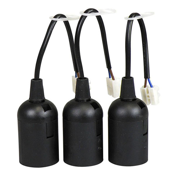 ProCable Verhuisfitting E27 | ProCable | 3 stuks (40W, Zwart) 54339 K170203164 - 1