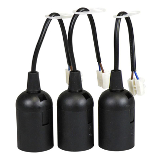 ProCable Verhuisfitting E27 | ProCable | 3 stuks (40W, Zwart) 54339 K170203164 - 1