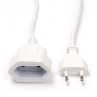 ProCable Verlengsnoer | 2 meter (2x 0.75 mm², Type C, Wit) 51356 61088 K120601095 - 1