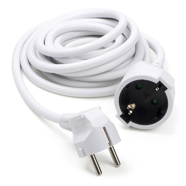 ProCable Verlengsnoer | 2 meter (Gehoekt, 3x 1.50 mm², Randaarde, Wit) 93091 K120601101 - 2