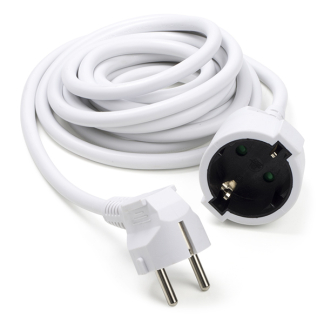 ProCable Verlengsnoer | 2 meter (Gehoekt, 3x 1.50 mm², Randaarde, Wit) 93091 K120601101 - 2