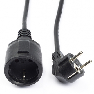 ProCable Verlengsnoer | 2 meter (Gehoekt, 3x 1.50 mm², Zwart) CEGL10230BK20 CEGP10230BK20 N010806020 - 1