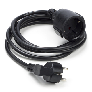 ProCable Verlengsnoer | 2 meter (Gehoekt, 3x 1.50 mm², Zwart) CEGL10230BK20 CEGP10230BK20 N010806020 - 2