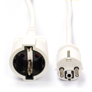 ProCable Verlengsnoer | 3 meter (3x 1.50 mm², Randaarde, Kindveilig, Wit) PEXC1103FWT K120601099 - 1