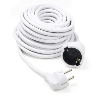 ProCable Verlengsnoer | ProCable | 10 meter (Gehoekt, 3x 1.50 mm², Randaarde, Wit) 41206 55.204.64 93089 K120601103 - 2