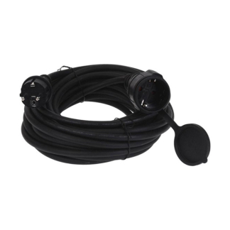 ProCable Verlengsnoer | ProCable | 10 meter (IP44, 3x 1.5 mm², Afsluitklep, Zwart) K16000070 K170103367