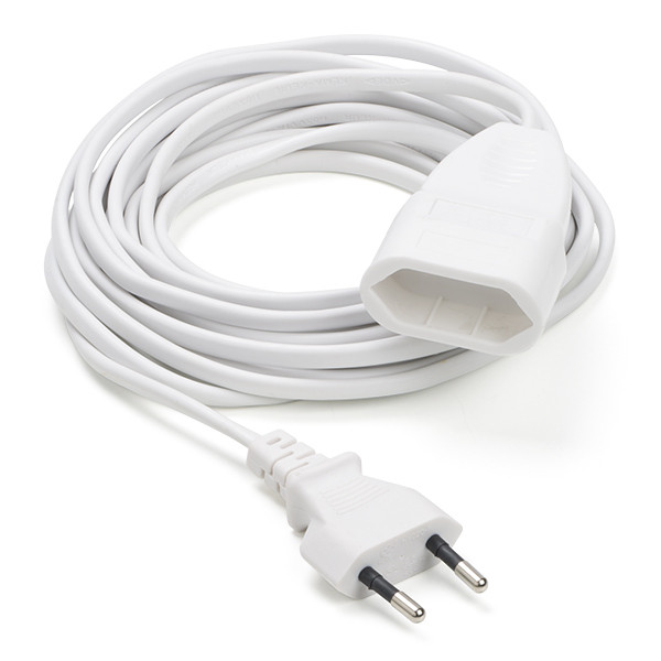 ProCable Verlengsnoer | ProCable | 5 meter (2x 0.75 mm², Type C, Wit) 50509 55.204.60 61089 K120601097 - 2