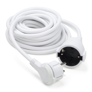 ProCable Verlengsnoer | ProCable | 5 meter (Gehoekt, 3x 1.50 mm², Randaarde, Wit) 41205 55.204.68 93088 K120601102 - 2