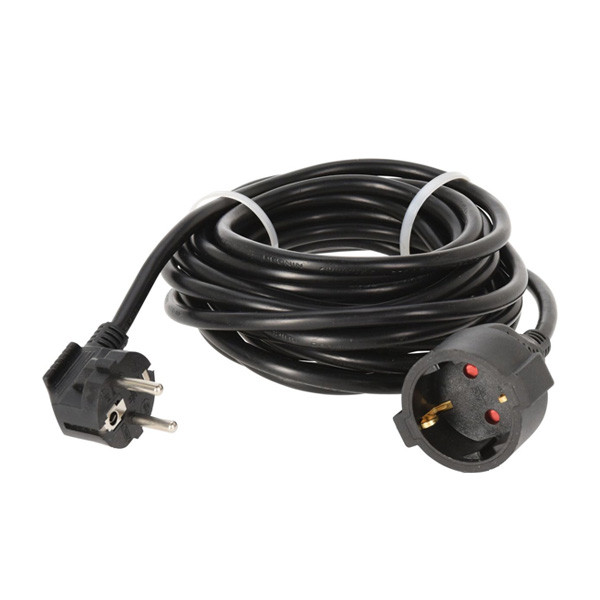ProCable Verlengsnoer | ProCable | 5 meter (Gehoekt, 3x 1.5 mm², Zwart) KT9000030 K170103366 - 1