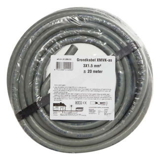 ProCable XMVK-as | Grondkabel | 20 meter (3x 1.5 mm²) 0126832 A180001500 - 3