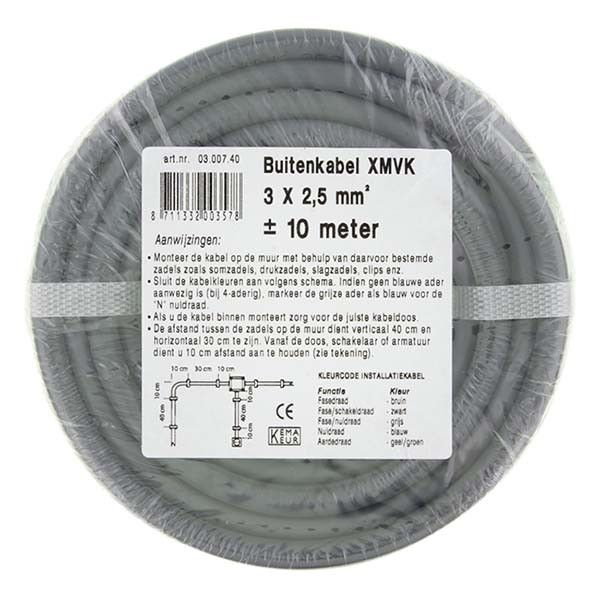 ProCable XMVK | Buitenkabel | 10 meter (3x 2.5 mm²) 0300740 A180001002 - 4