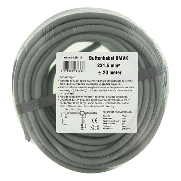 ProCable XMVK | Buitenkabel | 20 meter (2x 1.5 mm²) 0126813 A180001517 - 4