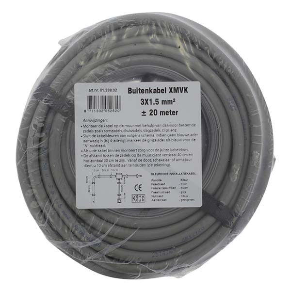 ProCable XMVK | Buitenkabel | 20 meter (3x 1.5 mm²) 0126802 A180001518 - 4