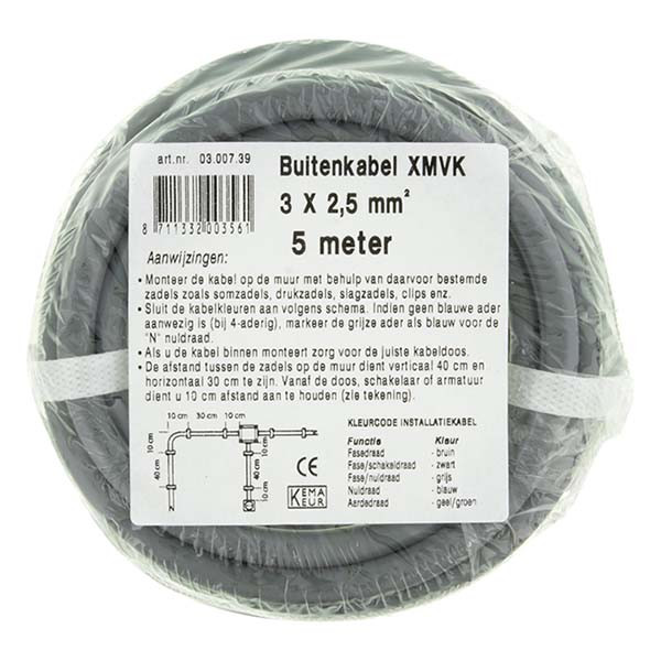 ProCable XMVK | Buitenkabel | 5 meter (3x 2.5 mm²) 0300739 A180001001 - 4