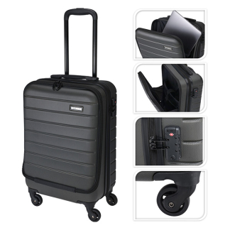 ProWorld Koffer | ProWorld | 35 x 22 x 55.5 cm | 37 liter (Combinatieslot, Gevoerde binnenkant, Donkergrijs) FB5000420 K170105421 - 2