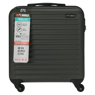ProWorld Koffer | ProWorld | 41 x 22 x 47 cm | 27 liter (Cijferslot, Gevoerde binnenkant, Donkergrijs) FB5000400 K170105422
