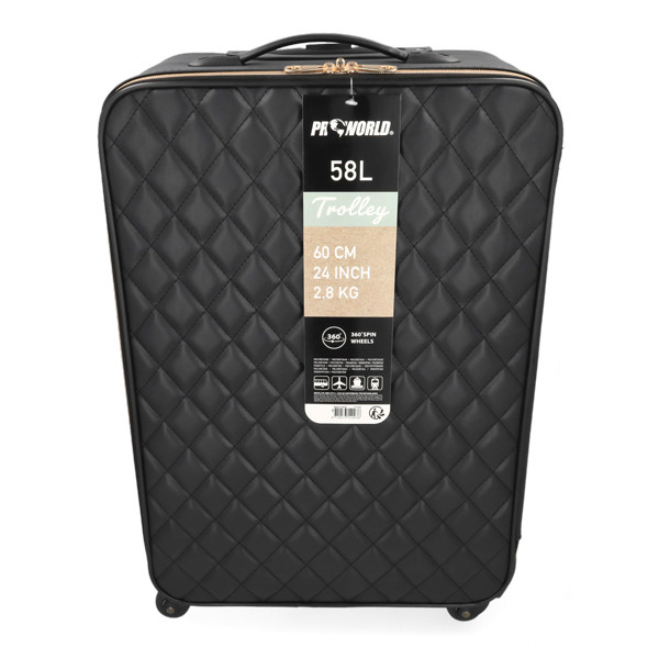 ProWorld Kofferset | ProWorld | 2-delig (Hand- en ruimbagage, Zwart) DG9000760 K170105423 - 4