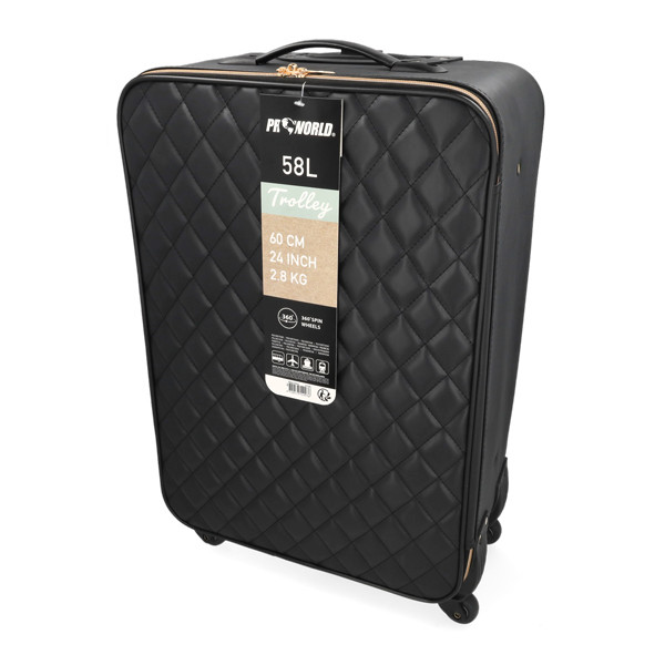 ProWorld Kofferset | ProWorld | 2-delig (Hand- en ruimbagage, Zwart) DG9000760 K170105423 - 3