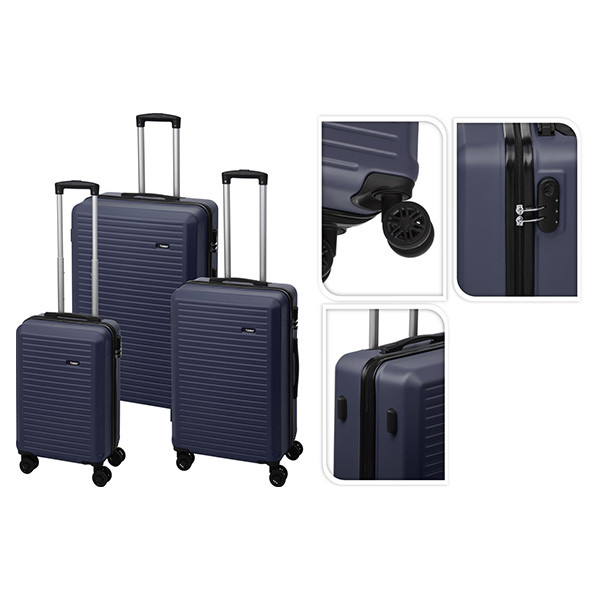 ProWorld Kofferset | ProWorld | 3-delig (Hand-, midden- en ruimbagage, Donkerblauw) DG4700030 K170105419 - 1