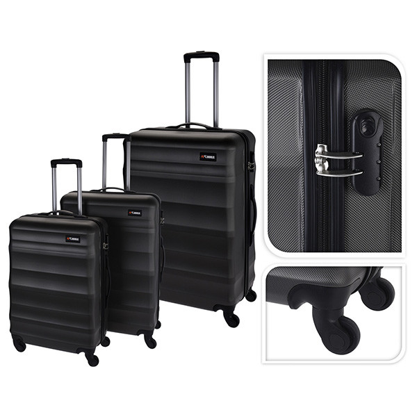 ProWorld Kofferset | ProWorld | 3-delig (Hand-, midden- en ruimbagage, Donkergrijs) FB5000150 K170105427 - 1