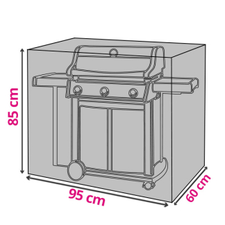 Pro Garden BBQ hoes | Cilinder | 95 x 60 x 85 cm (Polyester, PU coating, Zwart) FC4630260 K170103046 - 1